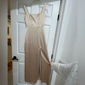 Gold Bridesmaid Formal Dress